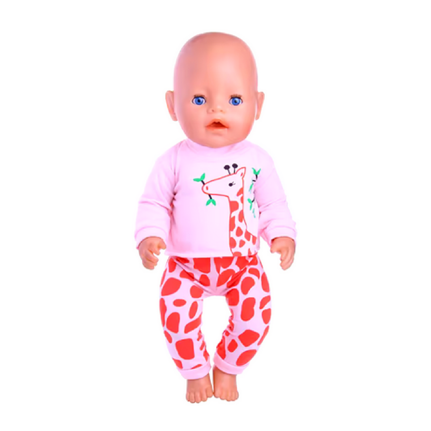 Puppenkleidung 35-45cm Babyborn 2er sets Giraffe Gelb Pink Kostüm Outfit Re Born Baby Born