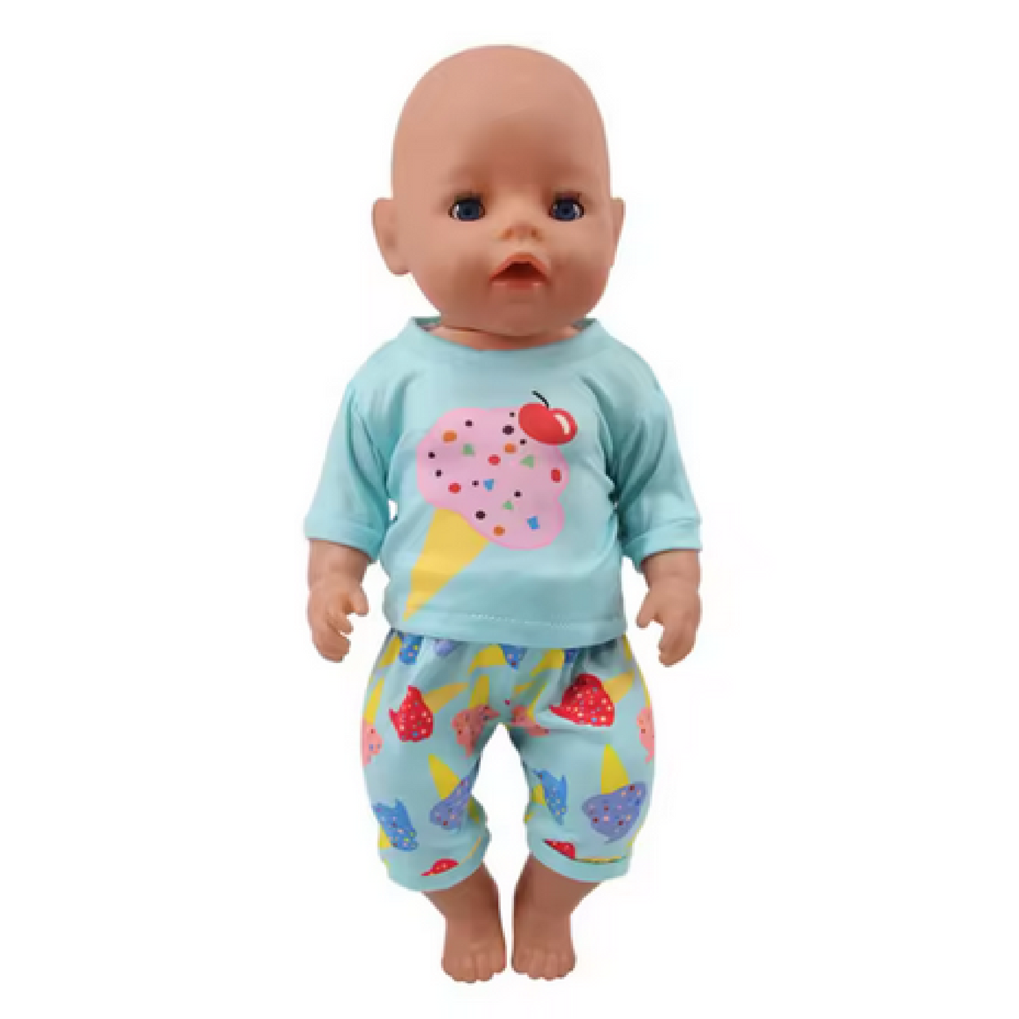 Puppenkleidung 35-45cm Babyborn 2er set Ice Cream Kostüm Outfit Re Born Baby Born