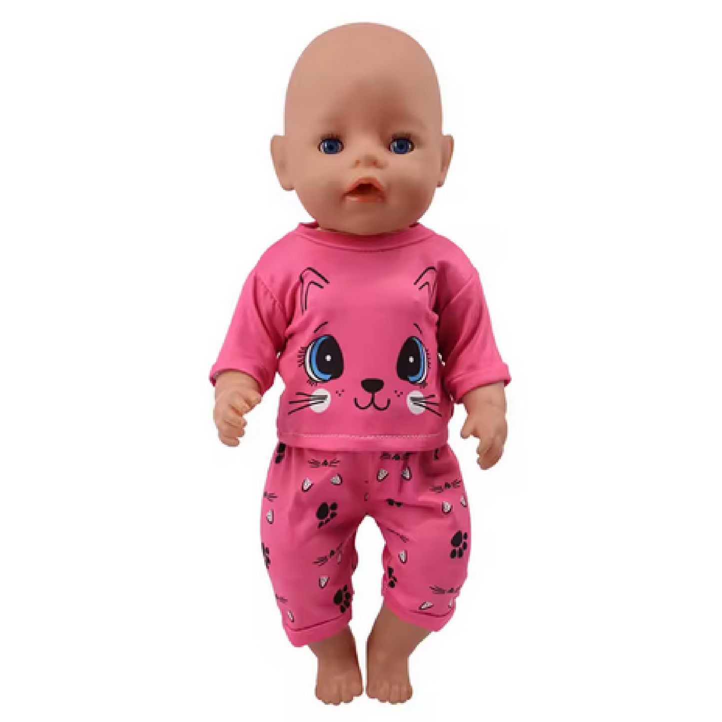 Puppenkleidung 35-45cm Babyborn 2er set Katze Cat Pink Kostüm Outfit Re Born Baby Born